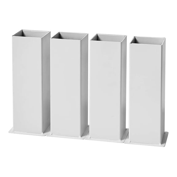 XYX Carbon Steel Bed Risers for Twin/TXL Beds - 8" Lift - White