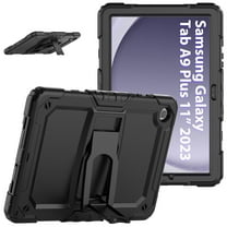 XYX For Samsung Galaxy Tab A9 /A9 Plus Case 11 inch, 3in1 Heavy Duty Shockproof Tablet Case with Stand, Shoulder Strap (2023, SM-X210/X216/X218), Black
