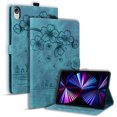 thumbnail image 1 of XYX Case for Lenovo Tab P11 2020/Tab P11 Plus 2021 11 inch, Cherry Blossom Cat PU Leather Folio Stand Magnetic Shockproof Protective Cover (Green), 1 of 7
