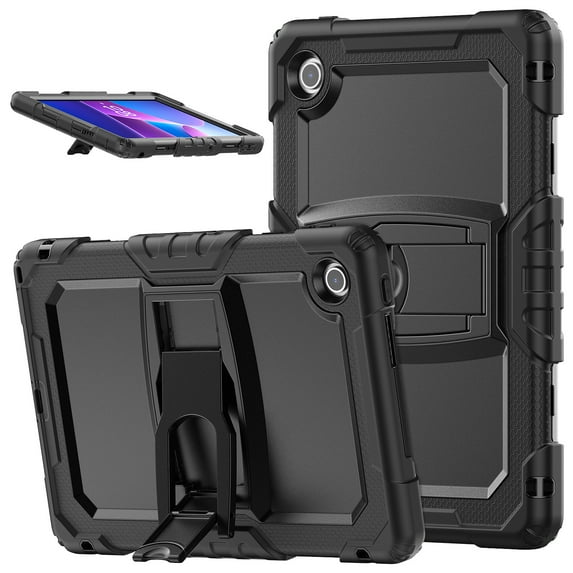 XYX For Lenovo Tab TB-311XU/K10C TB-311FU Case 10.1 inch, 3in1 Heavy Duty Shockproof Tablet Case with Stand, Shoulder Strap, Black