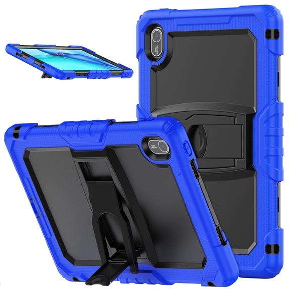 XYX For MatePad SE 2024 Case 11 inch AGS6-W00, 3in1 Heavy Duty Shockproof Tablet Case with Stand, Shoulder Strap, Blue