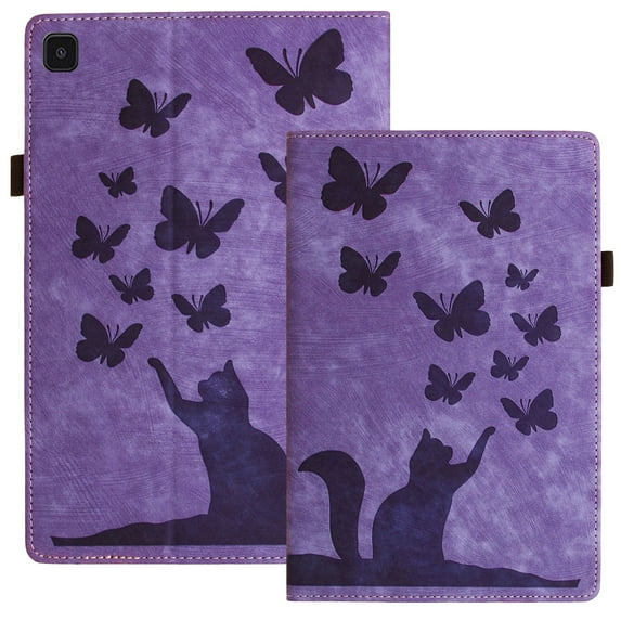 XYX Case for Samsung Galaxy Tab A7 Lite 8.7 inch 2021 Release SM-T220, Butterfly Cat Slim Folio Stand Cover for Galaxy Tab A7 Lite, Purple