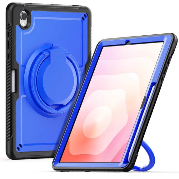 XYX Case for Samsung Galaxy Tab S11 (2025) with Rotating Stand, Shoulder Strap, 2in1 Shockproof Cover, Deep Blue