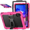 thumbnail image 1 of XYX for Xiaomi Redmi Pad 2 Case 11 inch, 3in1 Heavy Duty Shockproof Tablet Cover with Stand, Shoulder Strap, Rose, 1 of 7