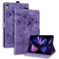 thumbnail image 1 of XYX Case for iPad 10th Gen 2022, Cherry Blossom Cat PU Leather Folio Stand Magnetic Shockproof Protective Cover (Purple), 1 of 7