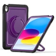 thumbnail image 1 of XYX Case for iPad (A16) 11th Gen 2025/ iPad 10th Gen 10.9 Inch 2022 with Rotating Stand, Shoulder Strap, 2in1 Shockproof Cover, Purple, 1 of 7