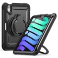 thumbnail image 1 of XYX Case for iPad Mini 7 A17 Pro 2024/Mini 6 2021 8.3 Inch 7th/6th Gen with Rotating Stand, Shoulder Strap, 2in1 Shockproof Cover, Black, 1 of 7