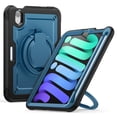 thumbnail image 1 of XYX Case for iPad Mini 7 A17 Pro 2024/Mini 6 2021 8.3 Inch 7th/6th Gen with Rotating Stand, Shoulder Strap, 2in1 Shockproof Cover, Navy Blue, 1 of 7