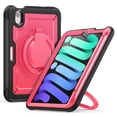 thumbnail image 1 of XYX Case for iPad Mini 7 A17 Pro 2024/Mini 6 2021 8.3 Inch 7th/6th Gen with Rotating Stand, Shoulder Strap, 2in1 Shockproof Cover, Rose, 1 of 7
