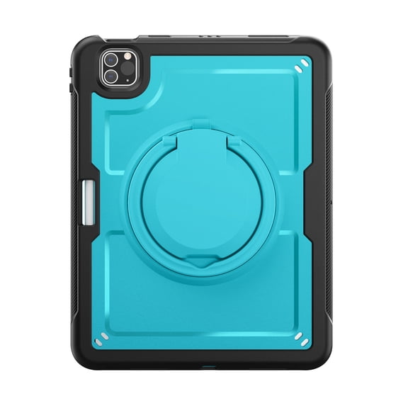 XYX Case for iPad Pro 11 Inch 2022/2021/2020/2018 iPad 11 4th/3rd/2nd/1st Gen with Rotating Stand, Shoulder Strap, 2in1 Shockproof Cover, Sky Blue