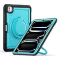 thumbnail image 1 of XYX Case for iPad Pro 11 inch (2025 M5/2024 M4) with Rotating Stand, Shoulder Strap, 2in1 Shockproof Cover, Sky Blue, 1 of 7