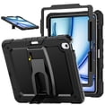 thumbnail image 1 of XYX for iPad Pro 12.9 inch Case (2022/2021/2020/2018), 3in1 Heavy Duty Shockproof Tablet Case with Stand, Shoulder Strap, Black, 1 of 7