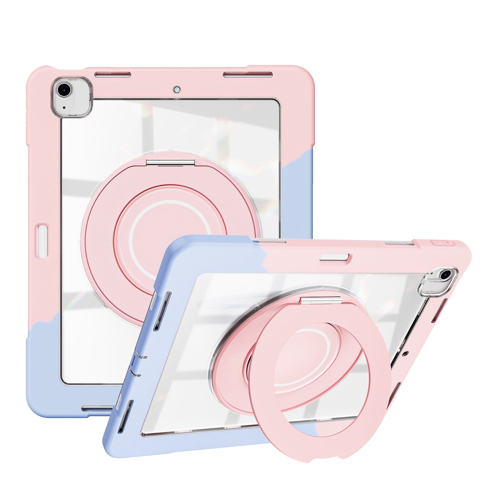 XYX Shockproof Tablet Case for iPad Air 13 inch M3 2025/iPad Air 13 inch M2 2024 with 360 Rotating Stand, Slim Lightweight with Pencil Holder, Colorful