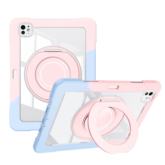 XYX Shockproof Tablet Case for iPad Pro 11 inch 2024 5th Gen(M4) with 360 Rotating Stand, Slim Lightweight with Pencil Holder, Colorful