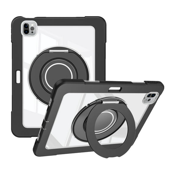XYX Shockproof Tablet Case for iPad Pro 11 inch 4th/3rd/2nd Gen (2022/2021/2020) with 360 Rotating Stand, Slim Lightweight with Pencil Holder, Black