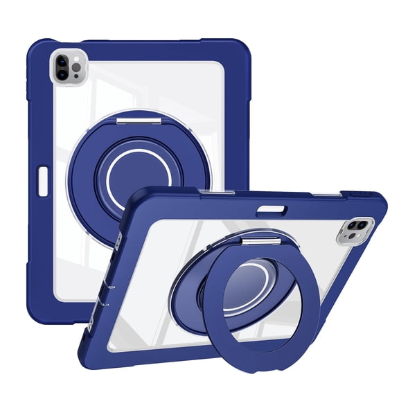 XYX Shockproof Tablet Case for iPad Pro 11 inch 4th/3rd/2nd Gen (2022/2021/2020) with 360 Rotating Stand, Slim Lightweight with Pencil Holder, DarkBlue