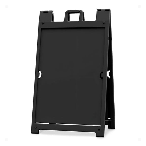 XYX Deluxe A Frame Durable Folding Double Sided Portable Sidewalk Curb Sign Display with Quick- System, Black