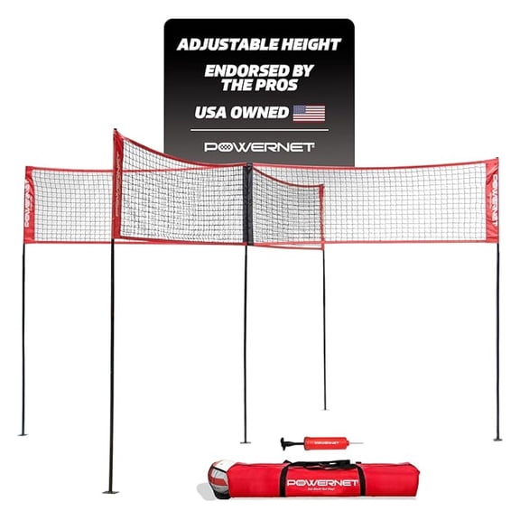 XYX Four Square Volleyball Net, Fun New Game, Play at The Park or Beach, 2 Versions