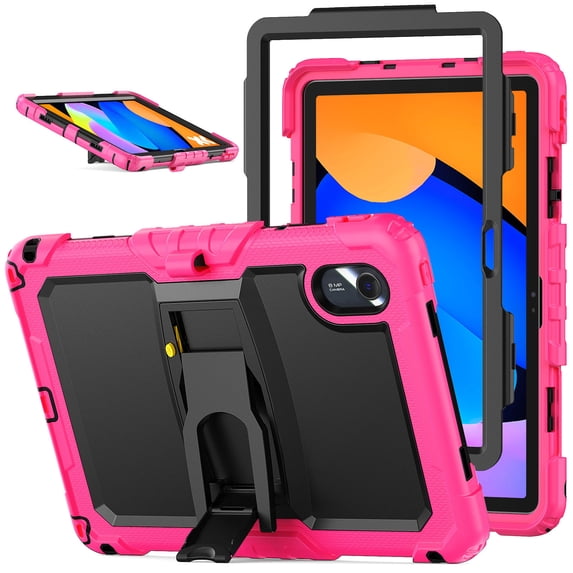 XYX for Lenovo Idea Tab 11 inch 2025/Tab K11 Gen 2 Case 11 inch, 3in1 Heavy Duty Shockproof Tablet Cover with Stand, Shoulder Strap, Rose