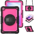thumbnail image 1 of XYX for Lenovo Tab M10 Plus (3rd Gen) Case 10.6 inch, 360 Rotating Shockproof Cover with Stand, Screen Protector, Shoulder Strap (TB-X6C6/TB-X606), Rose PC, 1 of 7