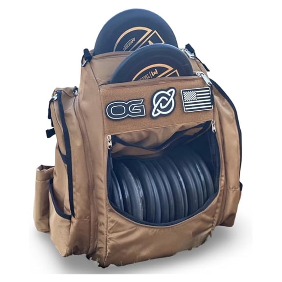 XYX OG V3 Disc Golf Bag | 26+ Disc Capacity | Premium Disc Golf Backpack Bag | Tough, Durable Design | 2 Large Top and Side Compartments | Top Patch Panel with Three Patchs Included