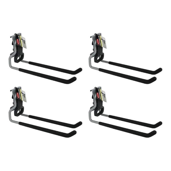 XYX Rail Garage Organization Multi-Purpose Hook 50lbsCapacity Wall Mounted Storage System Direct Mount into Fasttrack Garage Rail for Home/Garage Organization(Pack of 8)