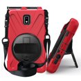 thumbnail image 1 of XYX Case for Samsung Galaxy Tab Active 2 8.0 inch SM-T395 with 360 Degree Rotating, Hand Strap, Shoulder Strap, Red, 1 of 7