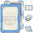 thumbnail image 1 of For Samsung Galaxy Tab A11+/A11 Plus Case 11 inch, 360 Rotating Shockproof Cover with Stand, Screen Protector, Shoulder Strap (2025, SM-X230/X235/X236), Cream Navy, 1 of 7