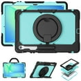 thumbnail image 1 of For Samsung Galaxy Tab S10 FE Plus Case 13.1 inch, 360 Rotating Shockproof Cover with Stand, Handle, Shoulder Strap (SM-X620/X6266), Sky Blue Panel, 1 of 7