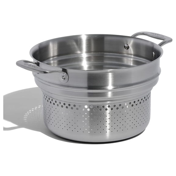 XYX Stainless Steel Pasta Insert for 6 and 8 QT Stock Pots, Professional Cookware, Made in Thailand