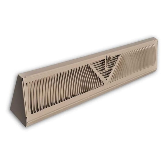 XYX Stamped Steel 24 inch Brown Baseboard Register