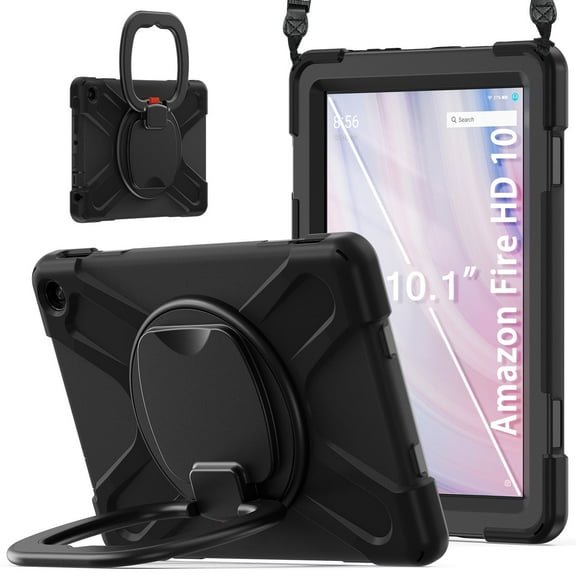 XYX Soft Tablet Case for Fire HD 10 & 10 Plus, Single Piece with Case, Black, New
