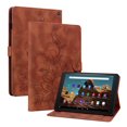 thumbnail image 1 of XYX for Kindle Fire HD 10 (11th Generation, 2021 Release) Case, PU Leather Slim Folio with Multi-Angle Stand - Brown Lily Flower, 1 of 7