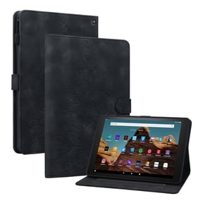 XYX for Kindle Fire HD 10 (13th Generation, 2023 Release) Case, PU Leather Slim Folio with Multi-Angle Stand, Black Lily Flower