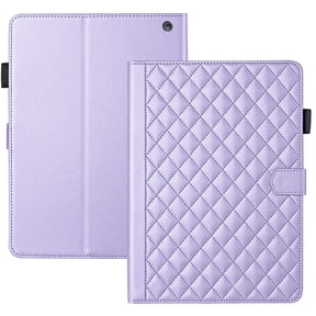 for Kindle Fire HD 10 (2021/2023 Release, 11th/13th Generation) Case, Rhombus Pattern Multiple Viewing Angles Stand Slim Folio Cover (Purple)