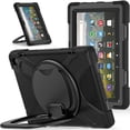 thumbnail image 1 of Case for Fire HD 8 & 8 Plus Tablet Case (12th/10th Generation, 2024/2022/2020), 360 Degree Rotating Hand Grip Shockproof Cover with Shoulder Strap, Black, 1 of 1