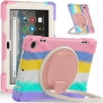 thumbnail image 1 of XYX Tablet Case for Fire HD 8 & 8 Plus Tablet Case (12th/10th Generation, 2024/2022/2020), 360 Degree Rotating Hand Grip Shockproof Cover with Shoulder Strap, Colourful Pink, 1 of 1