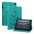 thumbnail image 1 of XYX for Kindle Fire Max 11 (13th Generation, 2023 Release) Case, PU Leather Slim Folio with Multi-Angle Stand - Green Lily Flower, 1 of 7