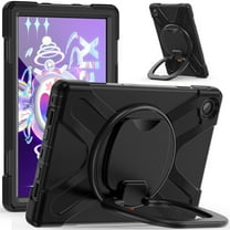 XYX Case for Lenovo Tab M10 Plus 3rd Gen 10.6 Inch 2022 (Model:TB-125F/TB-128F), 360 Degree Rotating Hand Grip Shockproof Cover with Shoulder Strap, Black