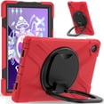 thumbnail image 1 of Case for Lenovo Tab M10 Plus 3rd Gen 10.6 Inch 2022 (Model:TB-125F/TB-128F), 360 Degree Rotating Hand Grip Shockproof Cover with Shoulder Strap, Red, 1 of 1