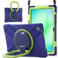 thumbnail image 1 of Case for Samsung Galaxy Tab A11+ 11 inch, 360 Degree Rotating Hand Grip Shockproof Cover with Shoulder Strap, NavyBlue Lime, 1 of 7