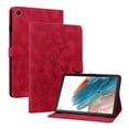 thumbnail image 1 of XYX for Samsung Galaxy Tab A8 10.5 Inch 2021 Release SM-X200 SM-X205 Case, PU Leather Slim Folio with Multi-Angle Stand - Red Lily Flower, 1 of 7