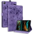 thumbnail image 1 of XYX Case for Samsung Galaxy Tab A8 10.5 Inch SM-X200 2021 Release, Cherry Blossom Cat PU Leather Folio Stand Magnetic Shockproof Protective Cover (Purple), 1 of 7