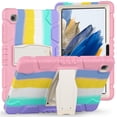 thumbnail image 1 of XYX Case for Samsung Galaxy Tab A8 10.5 inch (SM-X200/SM-X205), Dual Layer Slim Heavy Shockproof Rugged Protective Cover Case with Kickstand (Colourful Pink), 1 of 7