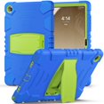 thumbnail image 1 of XYX Case for Samsung Galaxy Tab A9+ 11.0 inch (SM-X210/SM-X215/SM-X216), Dual Layer Slim Heavy Shockproof Rugged Protective Cover Case with Kickstand (Blue Lime), 1 of 7