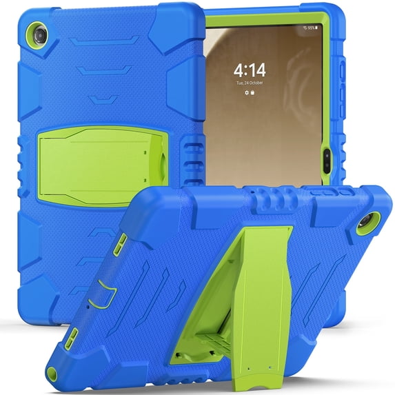 XYX Case for Samsung Galaxy Tab A9+ 11.0 inch (SM-X210/SM-X215/SM-X216), Dual Layer Slim Heavy Shockproof Rugged Protective Cover Case with Kickstand (Blue Lime)