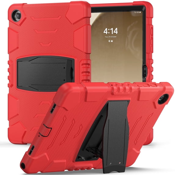XYX Case for Samsung Galaxy Tab A9+ 11.0 inch (SM-X210/SM-X215/SM-X216), Dual Layer Slim Heavy Shockproof Rugged Protective Cover Case with Kickstand (Red Black)
