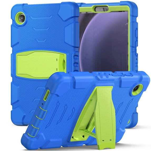 XYX Case for Samsung Galaxy Tab A9 8.7 inch (SM-X110/SM-X115), Dual Layer Slim Heavy Shockproof Rugged Protective Cover Case with Kickstand (Blue Lime)