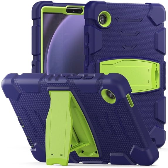 XYX Case for Samsung Galaxy Tab A9 8.7 inch (SM-X110/SM-X115), Dual Layer Slim Heavy Shockproof Rugged Protective Cover Case with Kickstand (Navy Lime)