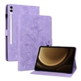 thumbnail image 1 of XYX for Samsung Galaxy Tab S10+/Tab S9 FE+/Tab S9+ Plus Case, PU Leather Slim Folio with Multi-Angle Stand - Purple Lily Flower, 1 of 7